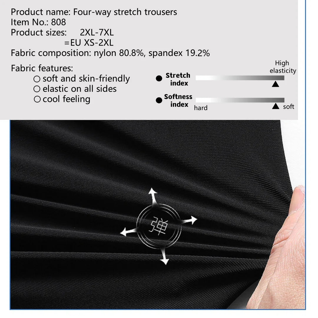 Mens Ice Silk Running Pants - Lightweight Sports Jogging Bottoms with Zip Pockets - ZOOMNSTORE