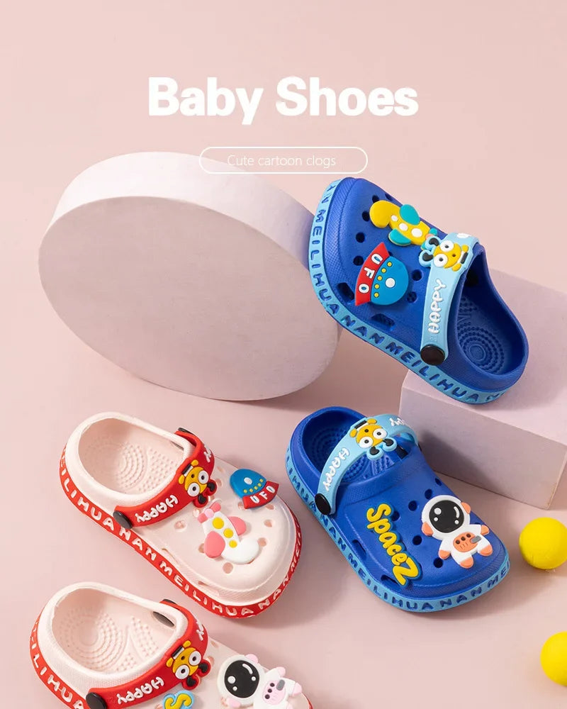 Summer Slippers Children Garden Shoes Cute EVA Cartoon Beach Sandals Babies High Quality Soft Kids Outdoor Slippers Flip Shoes - ZOOMNSTORE