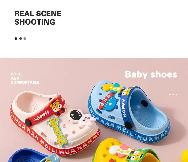 Summer Slippers Children Garden Shoes Cute EVA Cartoon Beach Sandals Babies High Quality Soft Kids Outdoor Slippers Flip Shoes - ZOOMNSTORE