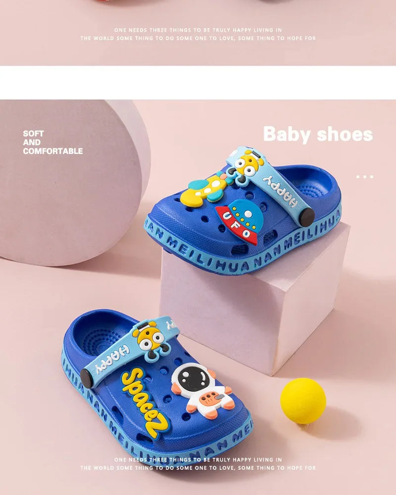 Summer Slippers Children Garden Shoes Cute EVA Cartoon Beach Sandals Babies High Quality Soft Kids Outdoor Slippers Flip Shoes - ZOOMNSTORE