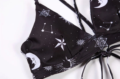 Sunflower Bikini Set - Push Up Padded Swimwear | Low Waist Bandage Bathing Suit - ZOOMNSTORE