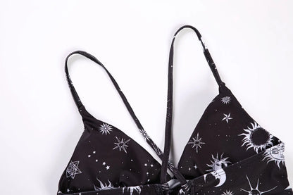 Sunflower Bikini Set - Push Up Padded Swimwear | Low Waist Bandage Bathing Suit - ZOOMNSTORE