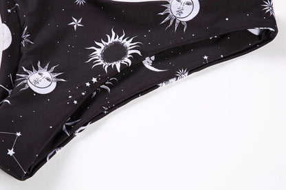 Sunflower Bikini Set - Push Up Padded Swimwear | Low Waist Bandage Bathing Suit - ZOOMNSTORE
