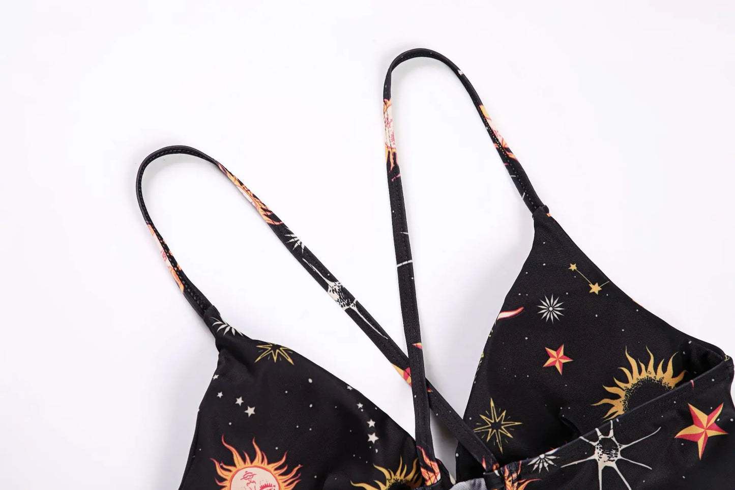 Sunflower Bikini Set - Push Up Padded Swimwear | Low Waist Bandage Bathing Suit - ZOOMNSTORE