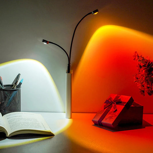 Sunset Projection Lamp - USB Rainbow Night Light for Photography  Decor - ZOOMNSTORE