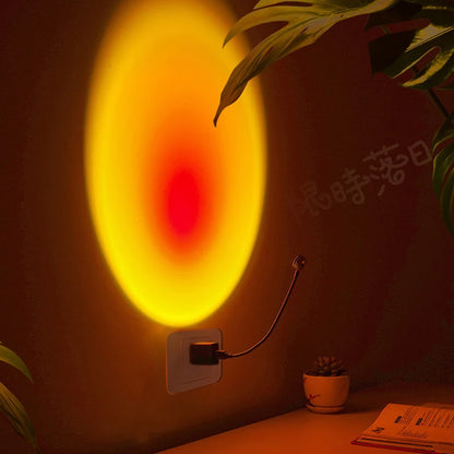 Sunset Projection Lamp - USB Rainbow Night Light for Photography  Decor - ZOOMNSTORE