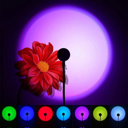 Sunset Projection Lamp - USB Rainbow Night Light for Photography  Decor - ZOOMNSTORE