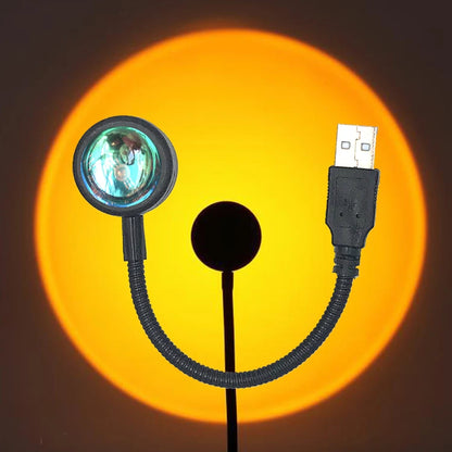 Sunset Projection Lamp - USB Rainbow Night Light for Photography  Decor - ZOOMNSTORE