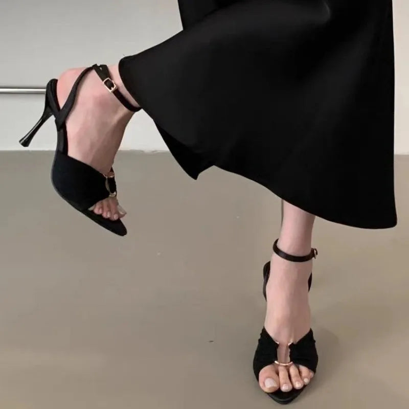 Elegant Slingback Stilettos - Super-High Heels Pointed Toe Sandals for Women Summer 2025 - ZOOMNSTORE