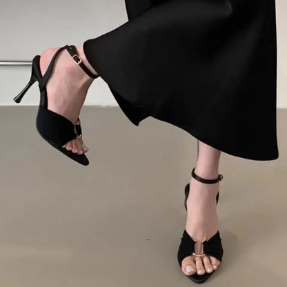 Elegant Slingback Stilettos - Super-High Heels Pointed Toe Sandals for Women Summer 2025 - ZOOMNSTORE