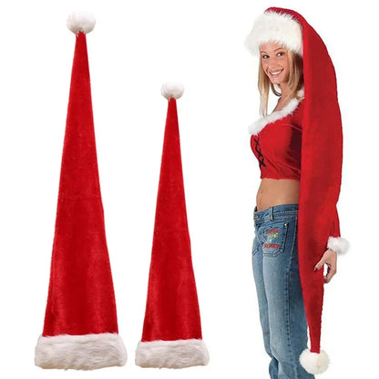 Extended Christmas Santa Hat - Super Long Holiday Cap for Kids and Adults - ZOOMNSTORE