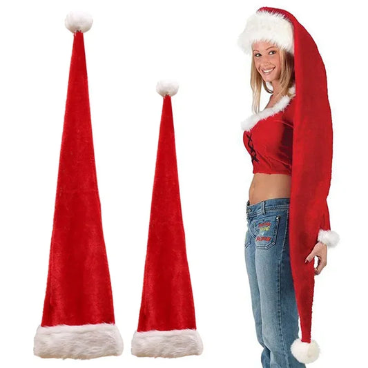 Extended Christmas Santa Hat - Super Long Holiday Cap for Kids and Adults - ZOOMNSTORE