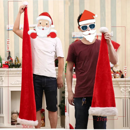Extended Christmas Santa Hat - Super Long Holiday Cap for Kids and Adults - ZOOMNSTORE