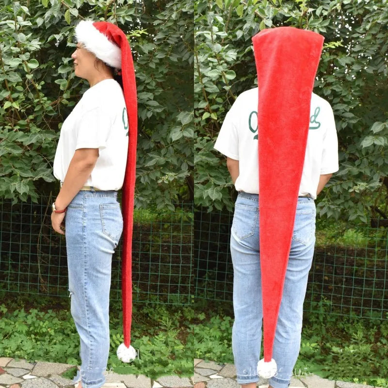 Extended Christmas Santa Hat - Super Long Holiday Cap for Kids and Adults - ZOOMNSTORE