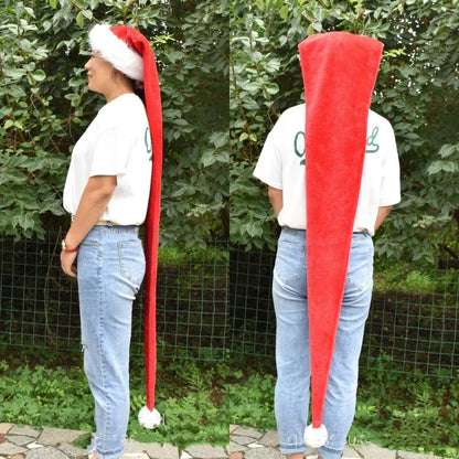 Extended Christmas Santa Hat - Super Long Holiday Cap for Kids and Adults - ZOOMNSTORE