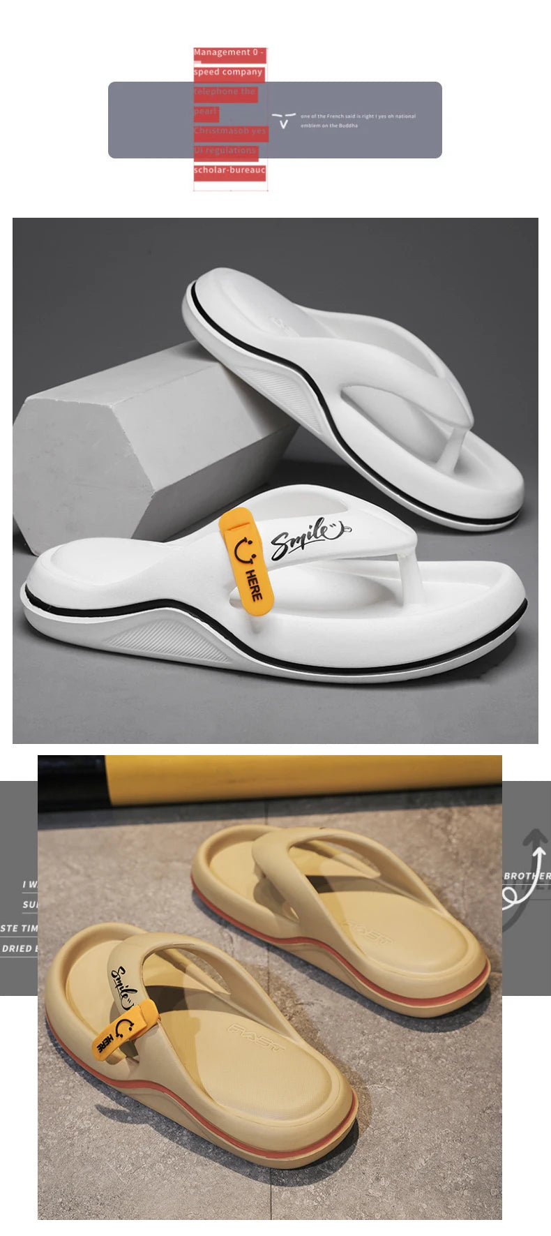 Super Soft Non-Slip Slippers - Thick Sole Flip Flops for IndoorOutdoor Use - ZOOMNSTORE