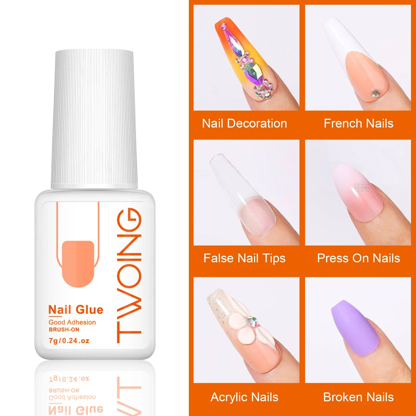 Super Strong Nail Glue – Acrylic & False Nail Adhesive | Quick Drying, Lasting Bond - ZOOMNSTORE