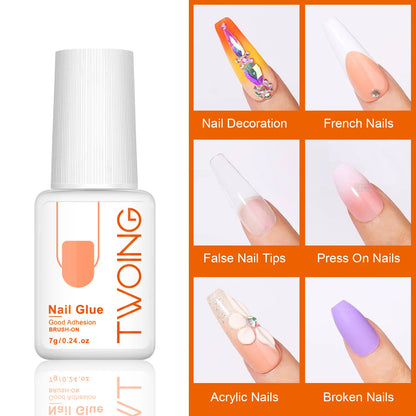 Super Strong Nail Glue – Acrylic & False Nail Adhesive | Quick Drying, Lasting Bond - ZOOMNSTORE