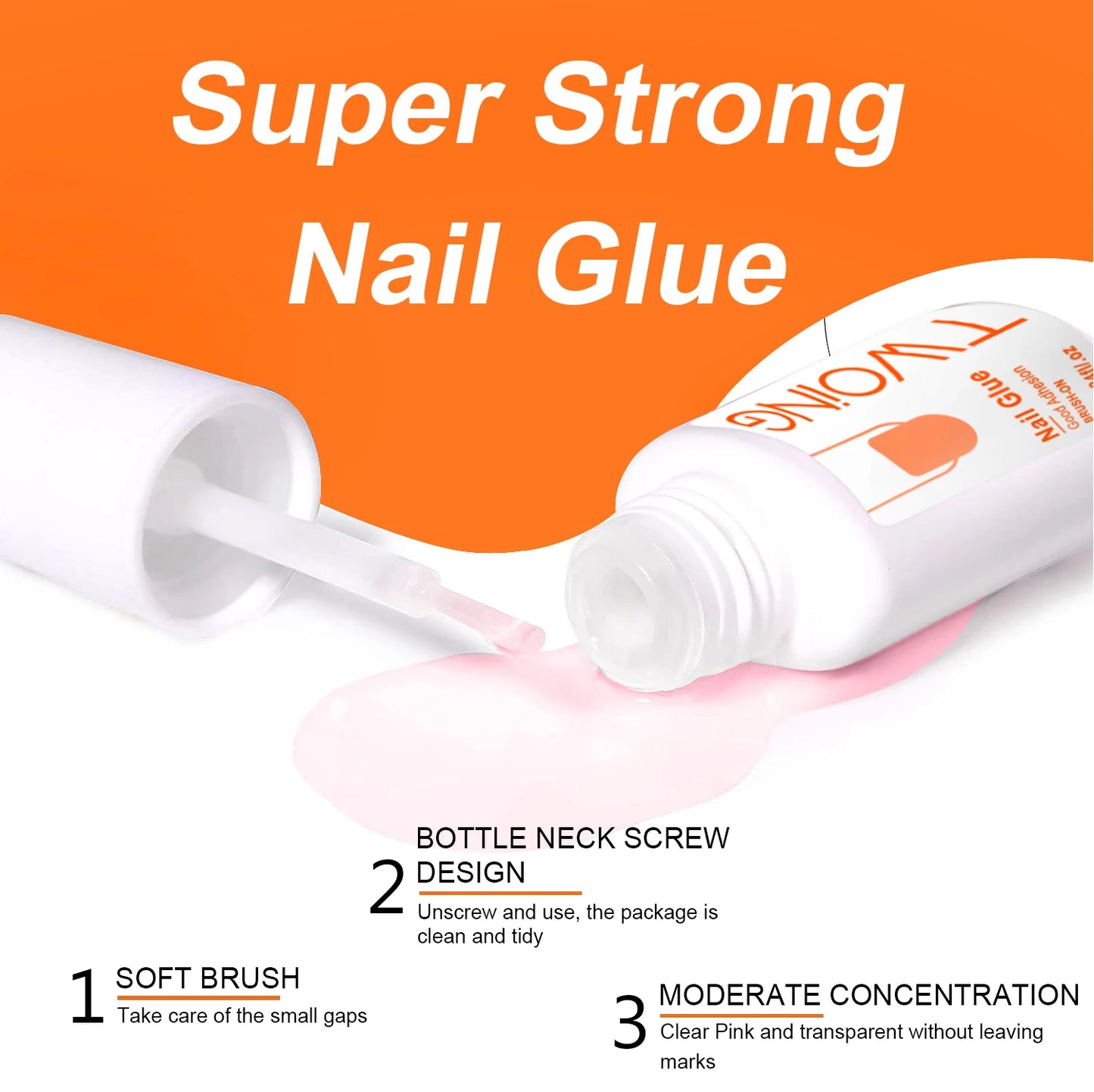 Super Strong Nail Glue – Acrylic & False Nail Adhesive | Quick Drying, Lasting Bond - ZOOMNSTORE
