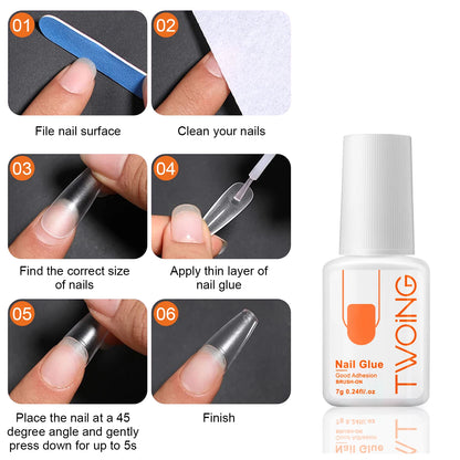 Super Strong Nail Glue – Acrylic & False Nail Adhesive | Quick Drying, Lasting Bond - ZOOMNSTORE