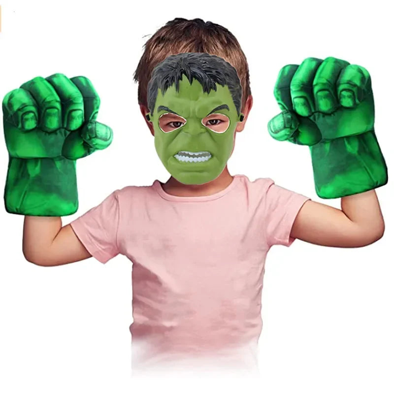 Kids Infinity War Smash Gloves Superhero Foam Green Dress Up Fist Props Halloween Cosplay Performance Dress Up - ZOOMNSTORE