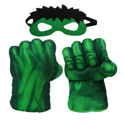 Kids Infinity War Smash Gloves Superhero Foam Green Dress Up Fist Props Halloween Cosplay Performance Dress Up - ZOOMNSTORE