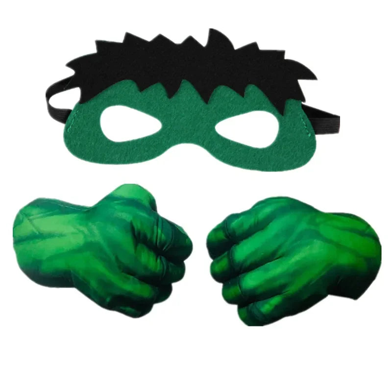 Kids Infinity War Smash Gloves Superhero Foam Green Dress Up Fist Props Halloween Cosplay Performance Dress Up - ZOOMNSTORE