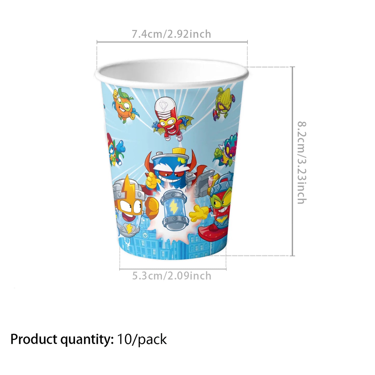 Superzings Birthday Party Tableware Set - Disposable Plates Cups Napkins and Tablecloth - ZOOMNSTORE