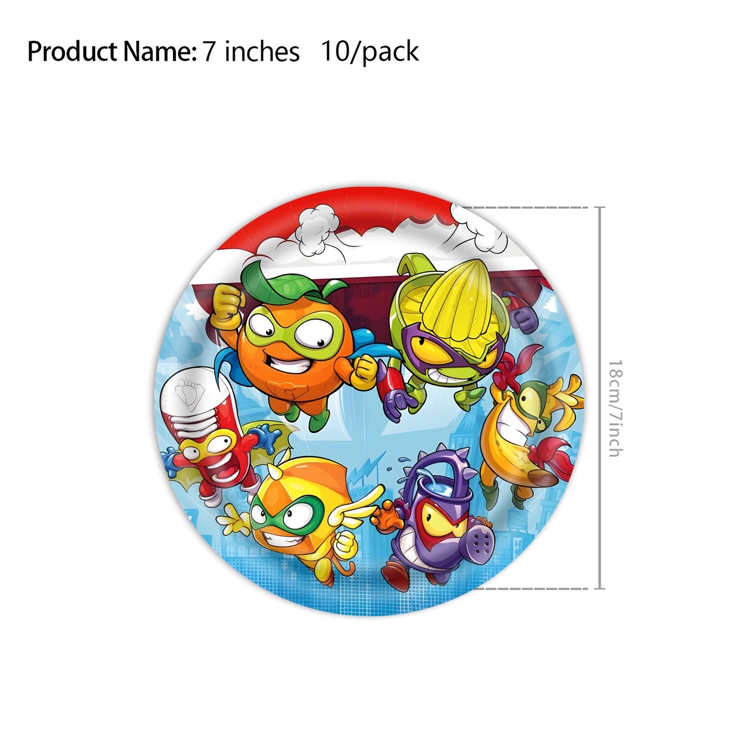 Superzings Birthday Party Tableware Set - Disposable Plates Cups Napkins and Tablecloth - ZOOMNSTORE