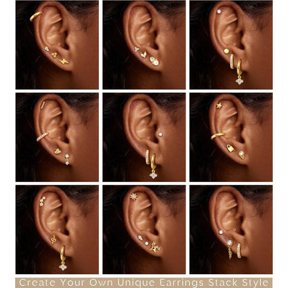 Surgical Stainless Steel Earrings – Dainty Flat Back Studs for Sensitive Ears - ZOOMNSTORE