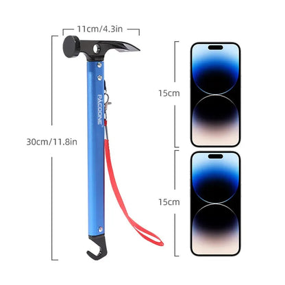 Multifunctional Outdoor Survival Hammer - Pocket Tool with Aluminum Alloy Hook - ZOOMNSTORE