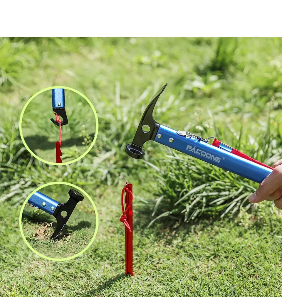 Multifunctional Outdoor Survival Hammer - Pocket Tool with Aluminum Alloy Hook - ZOOMNSTORE