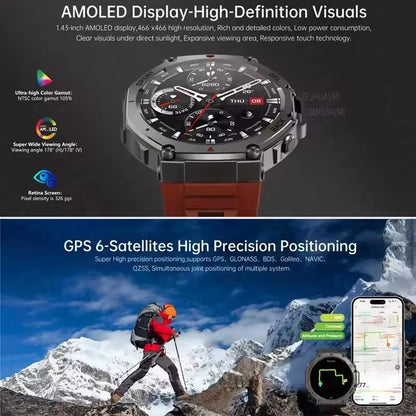 T-Rex 3 Ultra GPS Smart Watch - 5 ATM Waterproof Military Sport Smartwatch for Men - ZOOMNSTORE