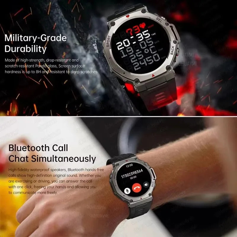 T-Rex 3 Ultra GPS Smart Watch - 5 ATM Waterproof Military Sport Smartwatch for Men - ZOOMNSTORE
