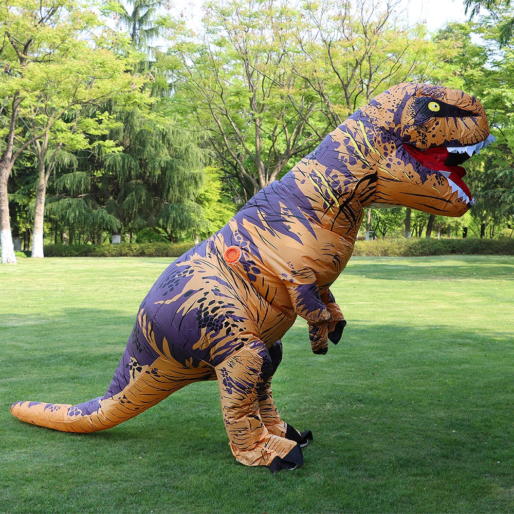 T-rex inflatable uit Tyrannosaurus Dinosaur Costume Child Kids Adult Role-playing Fancy Halloween Mascot Party Apparel - ZOOMNSTORE