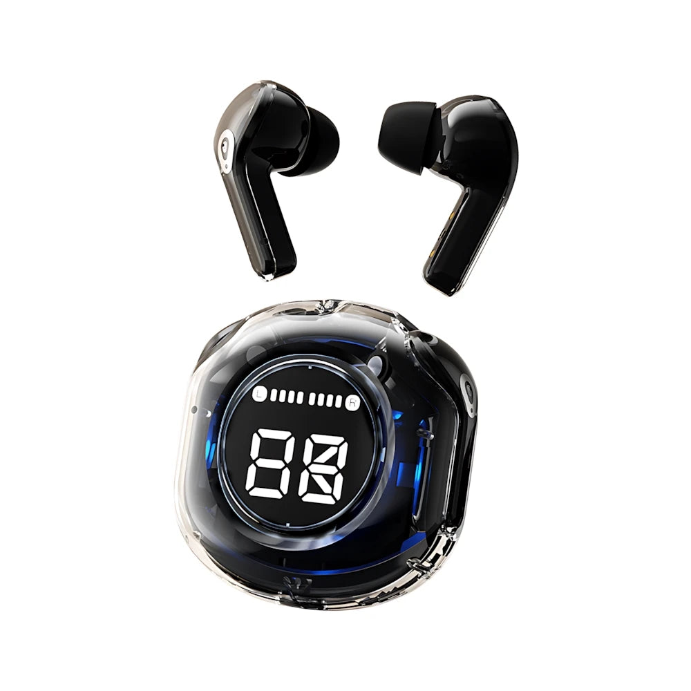 T8 PRO Bluetooth Earbuds - Transparent Wireless In-Ear Headphones with LED Display for iPhone Xiaomi Huawei - ZOOMNSTORE