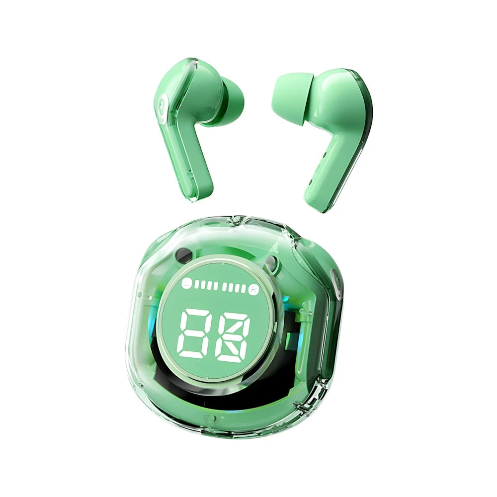 T8 PRO Bluetooth Earbuds - Transparent Wireless In-Ear Headphones with LED Display for iPhone Xiaomi Huawei - ZOOMNSTORE