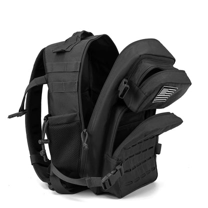 Tactical Backpack - 2545L Outdoor Rucksack with Dual Cup Holder for School Gym and Camping - ZOOMNSTORE