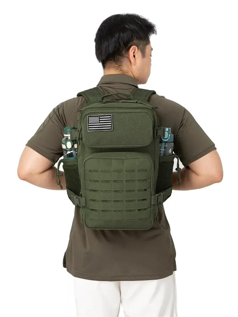 Tactical Backpack - 2545L Outdoor Rucksack with Dual Cup Holder for School Gym and Camping - ZOOMNSTORE