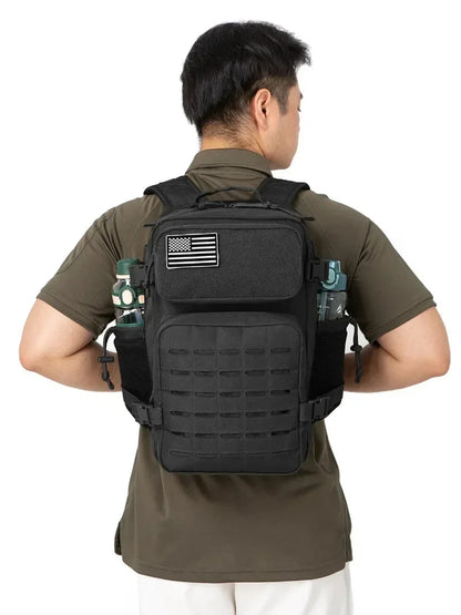 Tactical Backpack - 2545L Outdoor Rucksack with Dual Cup Holder for School Gym and Camping - ZOOMNSTORE