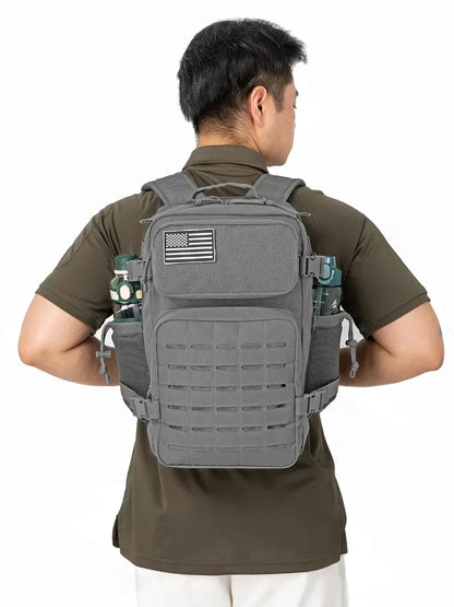 Tactical Backpack - 2545L Outdoor Rucksack with Dual Cup Holder for School Gym and Camping - ZOOMNSTORE