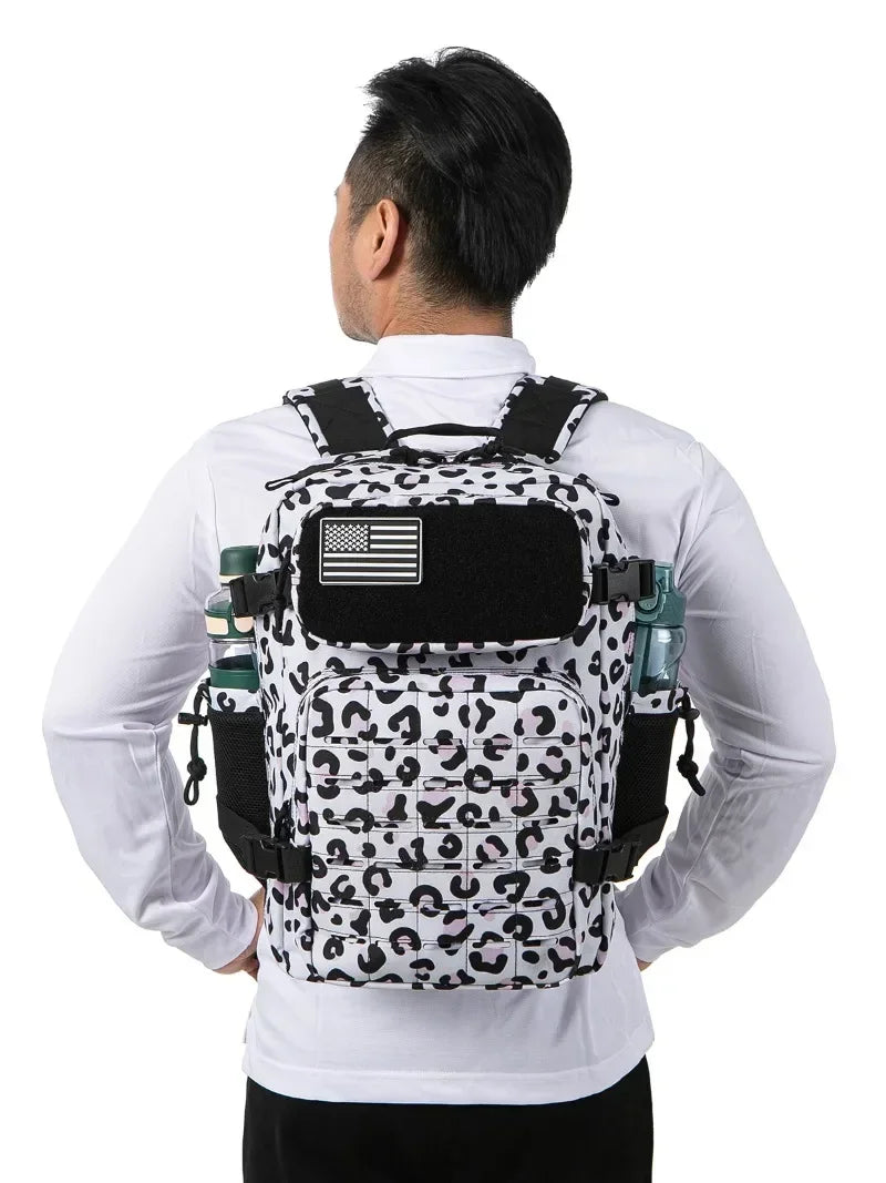 Tactical Backpack - 2545L Outdoor Rucksack with Dual Cup Holder for School Gym and Camping - ZOOMNSTORE