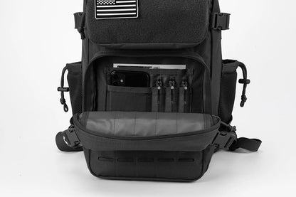 Tactical Backpack - 2545L Outdoor Rucksack with Dual Cup Holder for School Gym and Camping - ZOOMNSTORE