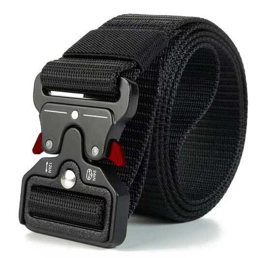 Mens Tactical Belt - Red Ears Multifunctional Canvas Waist Belt for Outdoor Training - ZOOMNSTORE