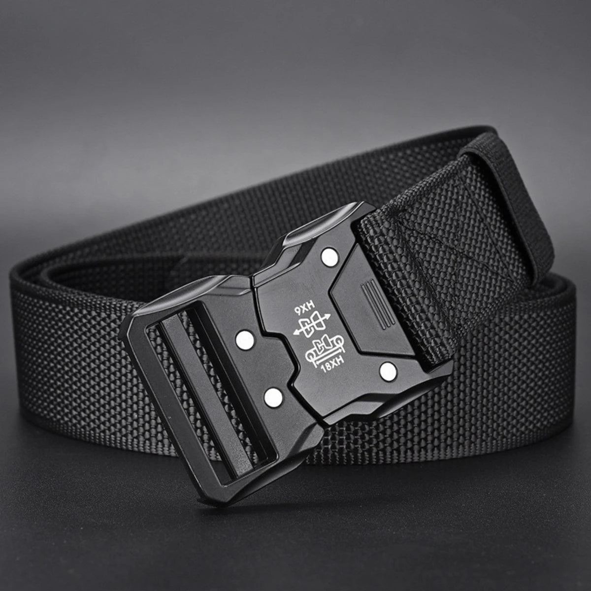 Mens Tactical Belt - Red Ears Multifunctional Canvas Waist Belt for Outdoor Training - ZOOMNSTORE
