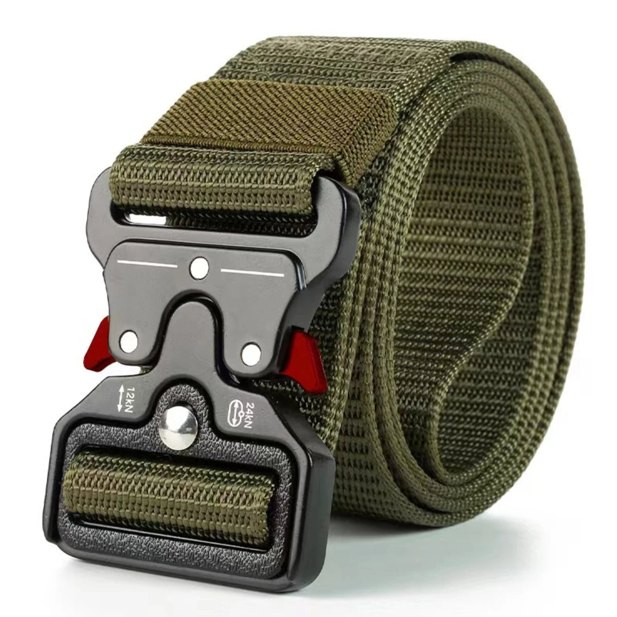 Mens Tactical Belt - Red Ears Multifunctional Canvas Waist Belt for Outdoor Training - ZOOMNSTORE