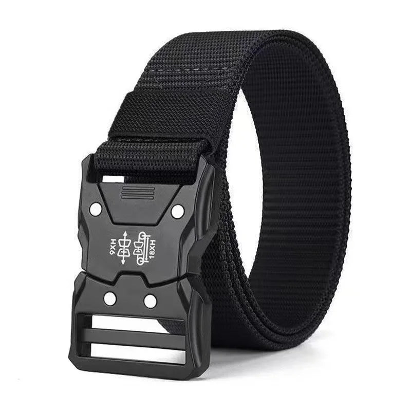 Mens Tactical Belt - Red Ears Multifunctional Canvas Waist Belt for Outdoor Training - ZOOMNSTORE