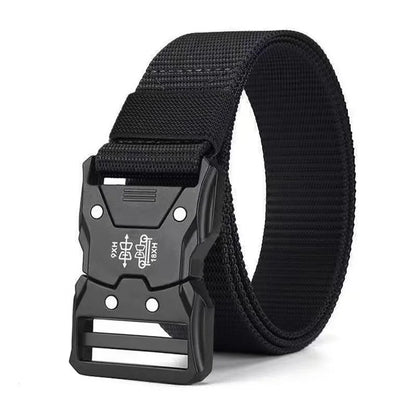 Mens Tactical Belt - Red Ears Multifunctional Canvas Waist Belt for Outdoor Training - ZOOMNSTORE