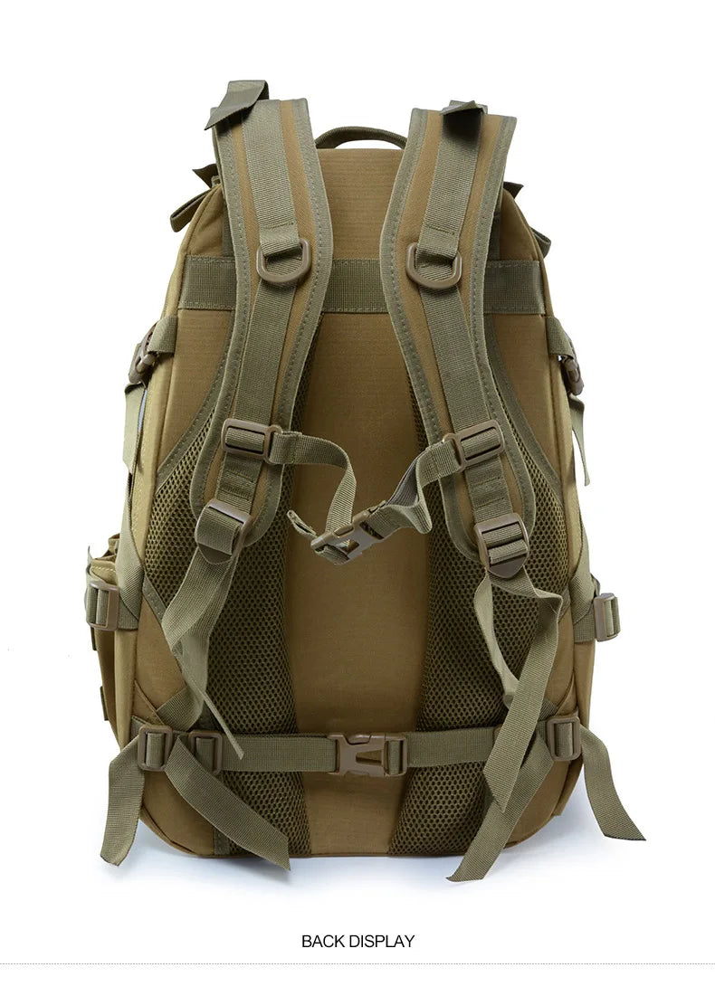 Tactical Camping Backpack - Molle Hiking Rucksack with Reflective Straps and Laptop Compartment - ZOOMNSTORE