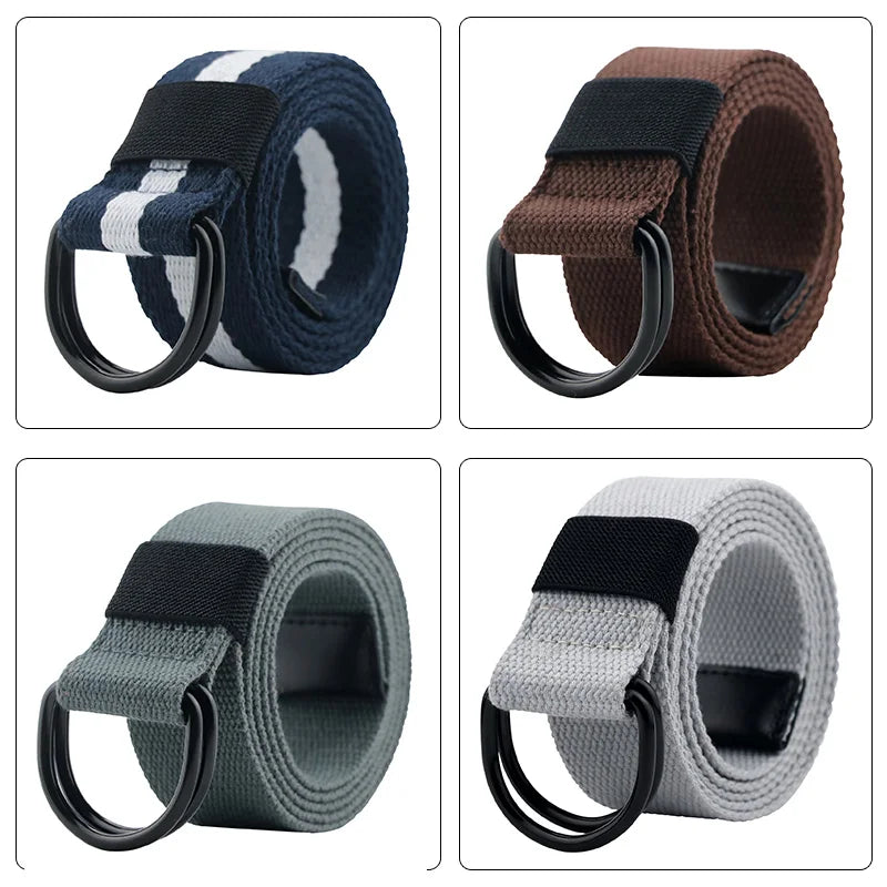 Tactical Canvas Belt - Durable Double D-Ring Buckle | Unisex Fabric Belt for Jeans - ZOOMNSTORE